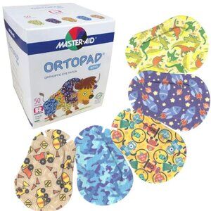 3/$55❤️Master Aid Ortopad® Boys Adhesive Eye Patches 50/box Regular Size Italy